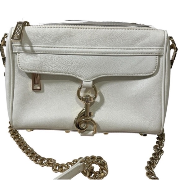 Rebecca Minkoff Mini Mac 100% Leather Chain Strap Crossbody Vacation Resortwear - Picture 1 of 15